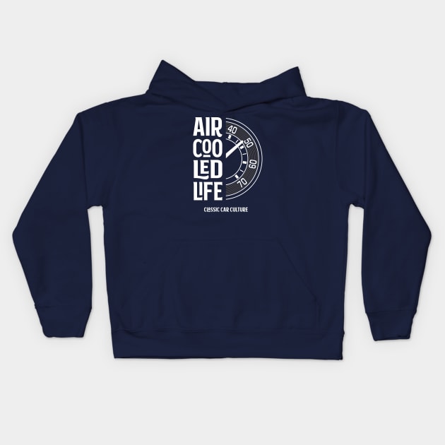 Air cooled Life - Speedo Tachometer vdub Classic Car Culture Kids Hoodie by Aircooled Life